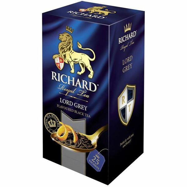 Чай черный Richard Royal Tea Lord Grey бергамот лимон 25 шт. х 2 г