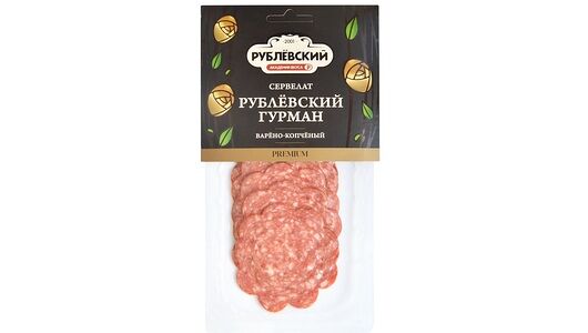 Сервелат варено-копченый Рублевский Premium нарезка 80 г