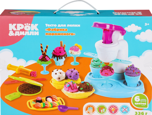 

Тесто для лепки Крок&Дилли Мороженое, с аксессуарами, 18 предметов