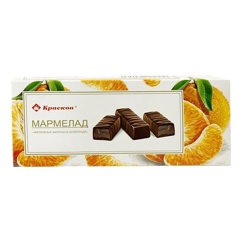 

Мармелад Краскон Желейные батоны в шоколаде Апельсин 250 г