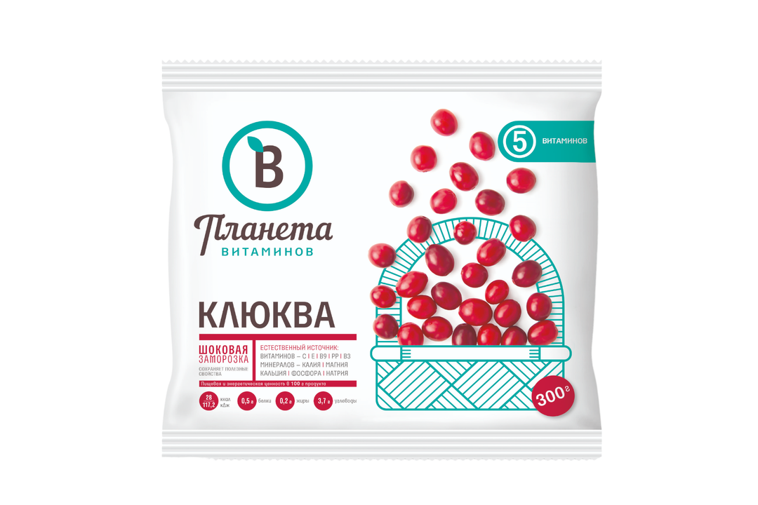 

Клюква Планета витаминов замороженная, 300г