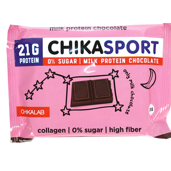 Chikalab Chika Sport шоколад протеиновый молочный классический 100 г
