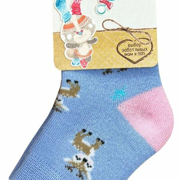 Носки для девочки Носик Олень махровые, р 9-10