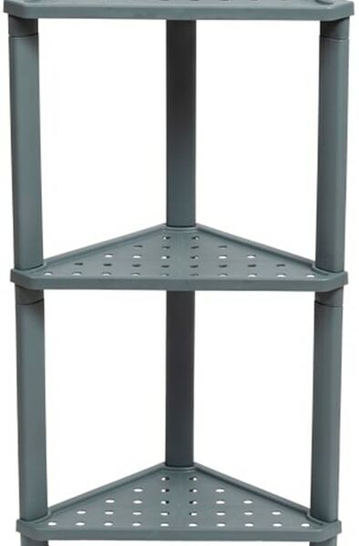 Полка Violet Vikea угловая подвесная 3-х ярусная серый