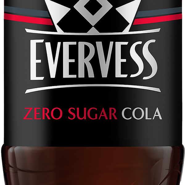 Напиток EVERVESS Cola Zero Sugar Кола без сахара газированный, 0.5л