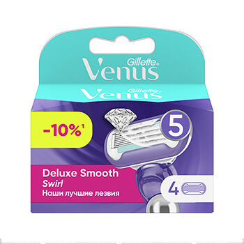 Сменные кассеты Venus Extra Smooth Swirl, 4 шт