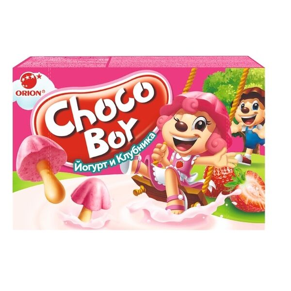 Печенье Orion Choco Boy Йогурт и клубника 40г