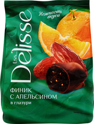 Конфеты глазированные Delisse Финик с апельсином 200 г