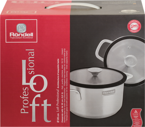 

Кастрюля Rondell Loft Professional, нержавеющая сталь, 3.2л Арт. RDS-1504