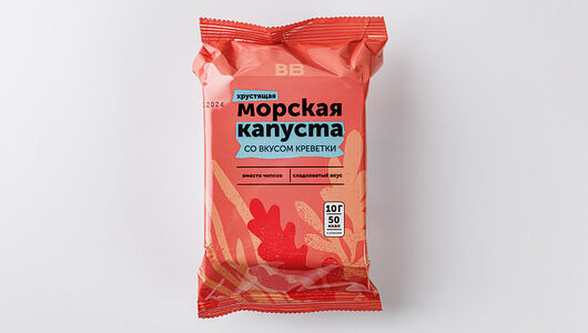 Морская капуста хрустящая со вкусом креветки