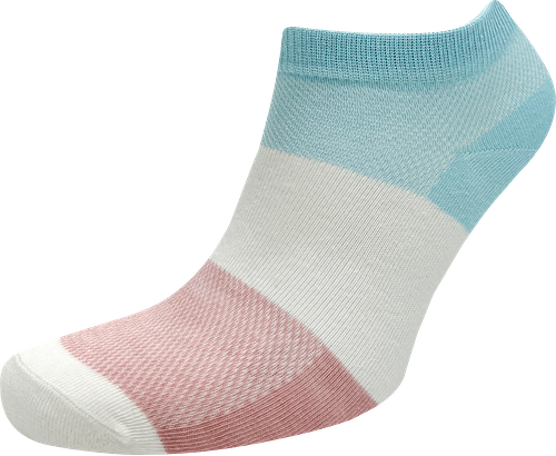 Носки детские OEMEN р. 20–22 голубой/розовый, хлопковые с полоской, Арт. РК043-2