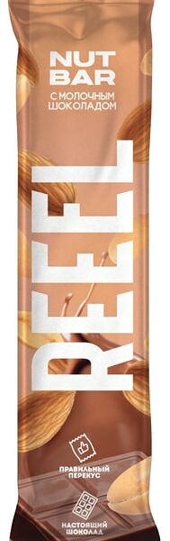 Батончик Reeel ореховый Молочный шоколад 30г