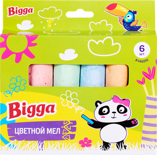 Набор цветного мела Bigga 6 цветов