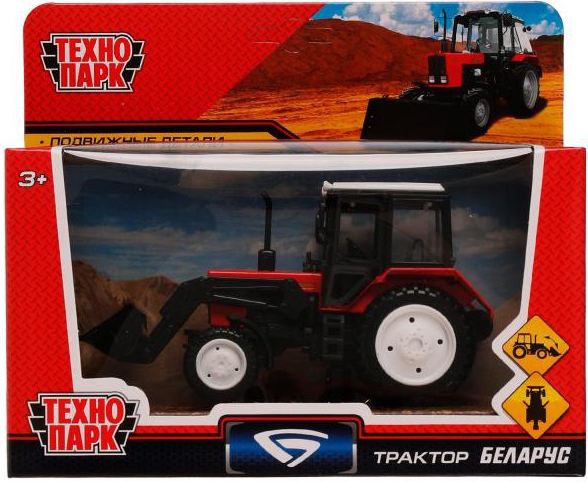 

Игрушка ТЕХНОПАРК Трактор Беларус, красный металлический, 11см