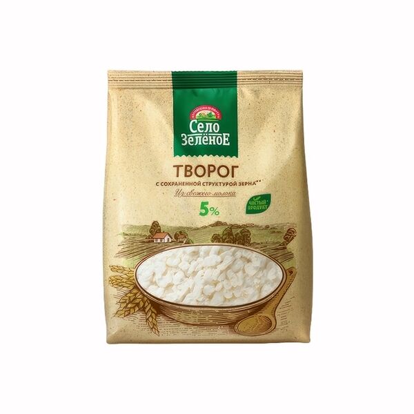 Творог Село Зелёное с сохранённой структурой зерна 5% 500 г