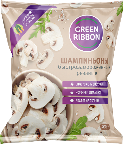 Шампиньоны Green Ribbon резанные