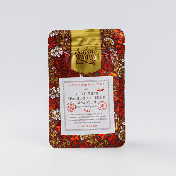 Перец чили красный молотый Золото Индии сорт Teja (очень острый) 
