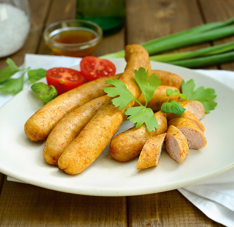 

Колбаски с филе индейки Почти готово вес