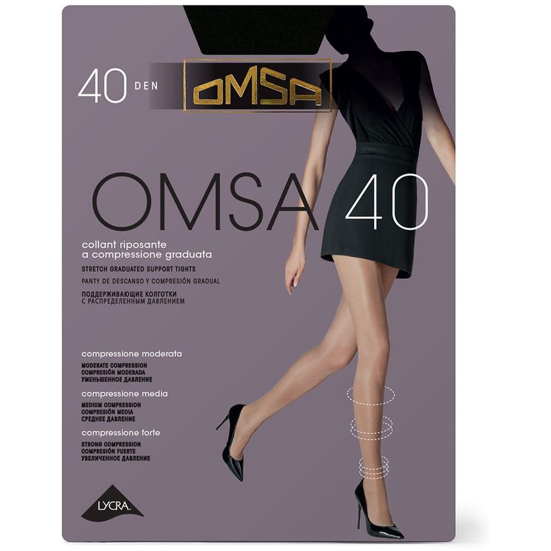 

Колготки женские Omsa Riposante Nero 40 den размер 4