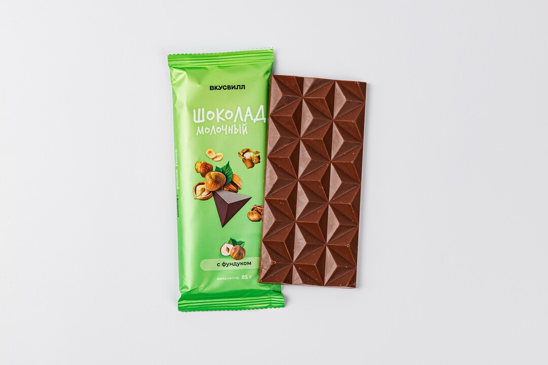 

Шоколад молочный с фундуком 90 г