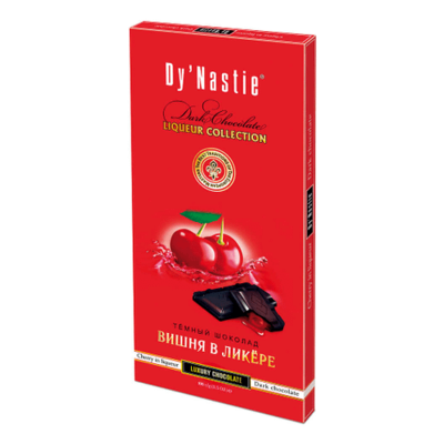 Шоколад Dy'Nastie Коллекция Ликеров (Liqueur collection) темный вишня в ликере 100 г