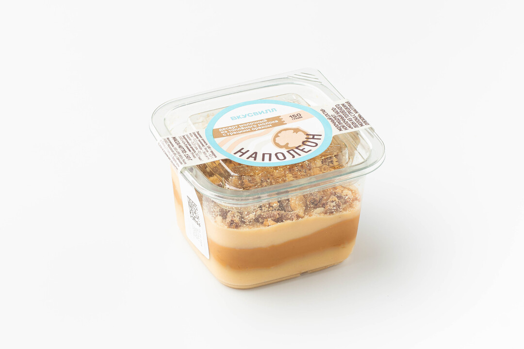 

Десерт молочный ВкусВилл Наполеон из топлёного молока с грецким орехом 150 г