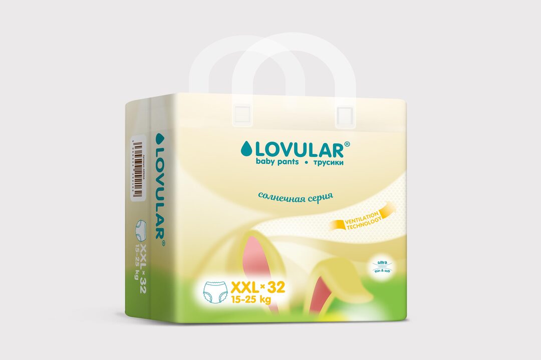 

Подгузники-трусики Lovular Солнечная серия XXL 15-25 кг 32 шт.