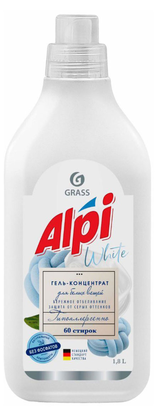 

Концентрированное жидкое средство для стирки белого белья Alpi White 1.8 л