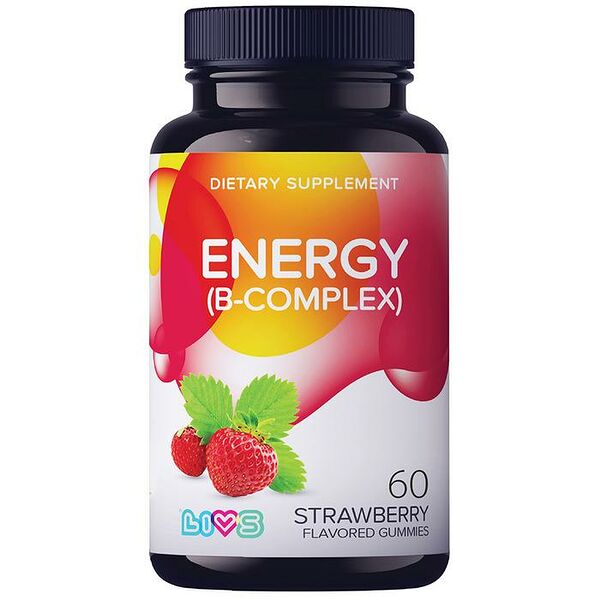 Livs Комплекс витаминов группы В пастилки жевательные клубника, 60 шт