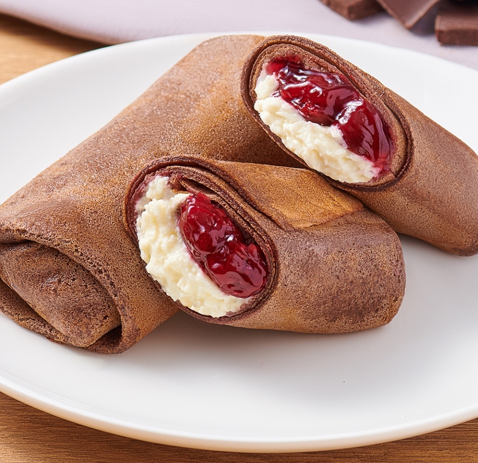 

Блинчики Уже Готово шоколадные с начинкой крем-чиз и вишней 200 г