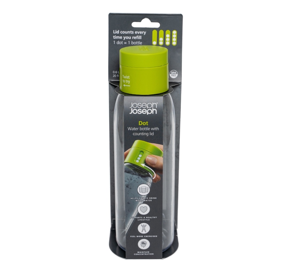 

Бутылка для воды зеленая Joseph Joseph Dot 600 мл, Китай