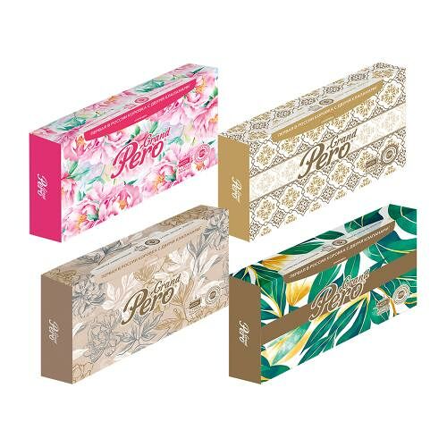 Салфетки бумажные Grand Pero 3 слоя 20 шт 1 упаковка., дизайн в ассортименте