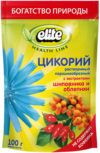 

Цикорий растворимый Elite с экстрактами шиповника и облепихи 100г