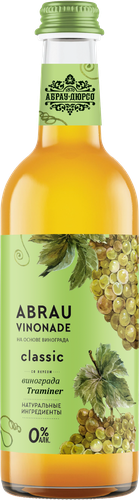 

Напиток Абрау-Дюрсо Vinonade Abrau classic Винонад Траминер безалкогольный 0.375 л