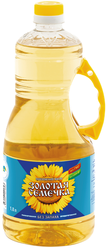 

Масло подсолнечное Золотая Семечка без запаха, 1.8 л
