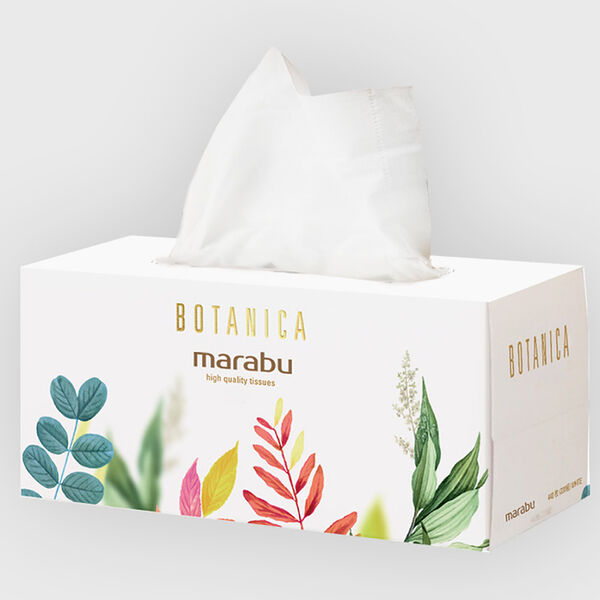 Салфетки бумажные Botanica Листья/Цветы 2-слойные 220 шт