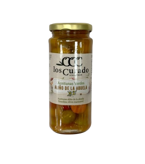Оливки зеленые Los Curado ABUELA с/к марин по бабушкиному рецепту 360 г Испания ст/банка
