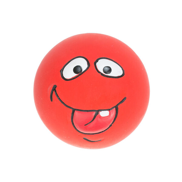 Игрушка для собак Мяч Смайлик латексный, 6 см в ассортименте