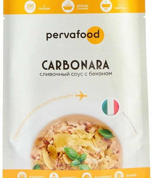 Соус Pervafood Carbonara Сливочный с беконом 300г