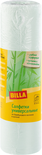 

Billa салфетки универсальные бамбук 25x30 см рул