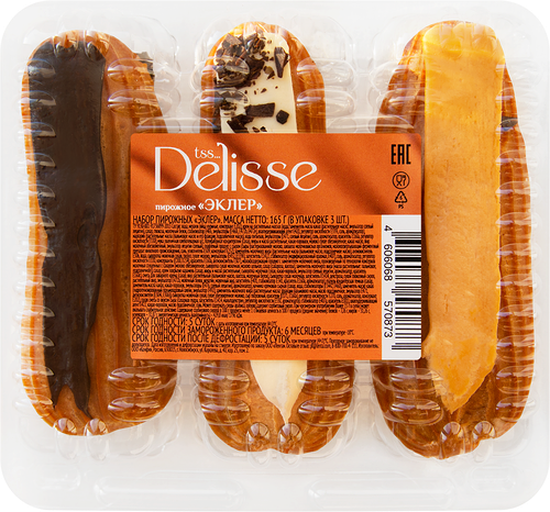Набор пирожных Delisse Эклер, 165г