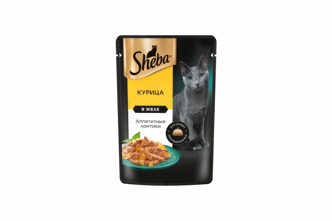 

Влажный корм для кошек Sheba Ломтики в желе с курицей 75 г