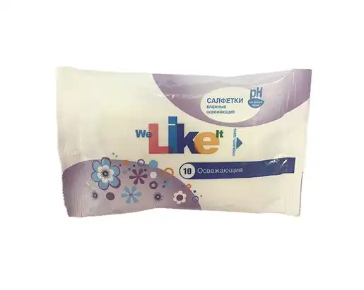 We Like it салфетки влажные освежающие 10 шт