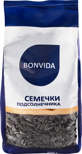 

Семечки подсолнечника Bonvida неочищенные обжаренные, 500 г