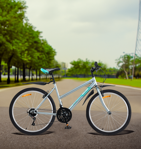 

Велосипед Actiwell Life 26" 18 скоростей, серо-бирюзовый, Арт. LFE26ST-UW