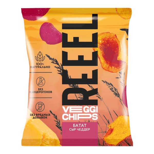 Чипсы овощные Reeel Батат Сыр Чеддер натуральные