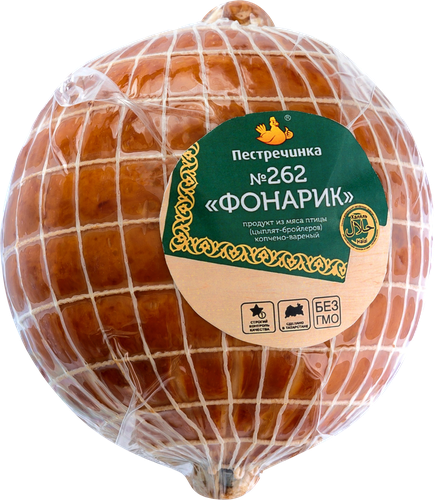 

Фонарик Пестречинка Халяль из мяса цыплят-бройлеров копчено-вареный вес