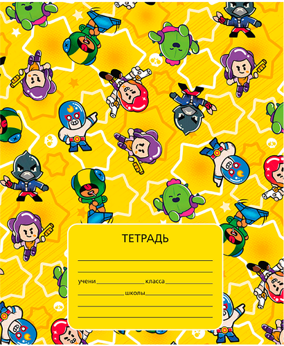 

Тетрадь Premiere Publishing Brawl Stars в клетку 12 листов в ассортименте