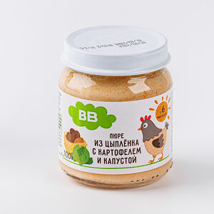 Пюре из цыпленка с картофелем и капустой 100 гр