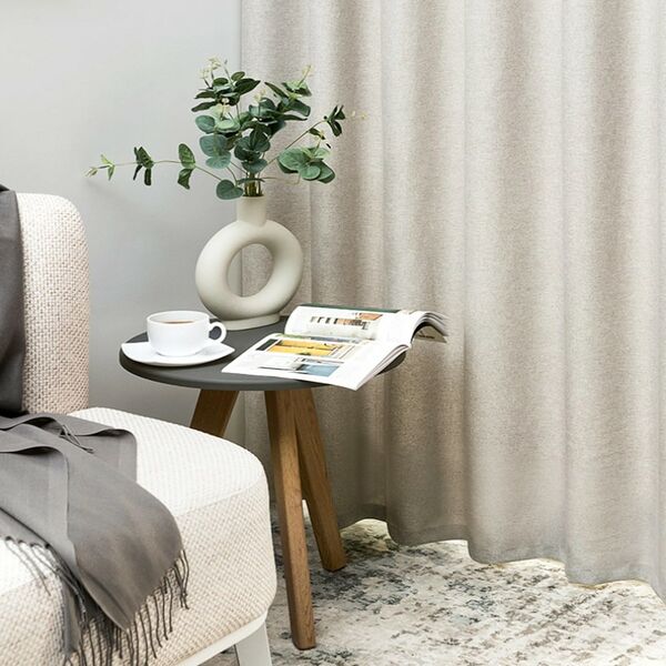 Портьера LEGRAND Левис, 180х260 см цвет лён, на шторной ленте